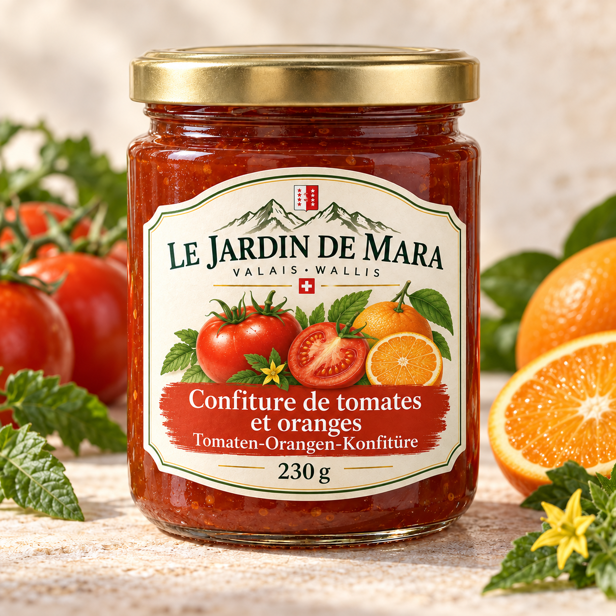 Confiture de tomates et oranges